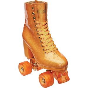 Impala Rollerskates Unisex Maraw High Heel Skate Shoes, Sparkle Orange, 8 W/6 M
